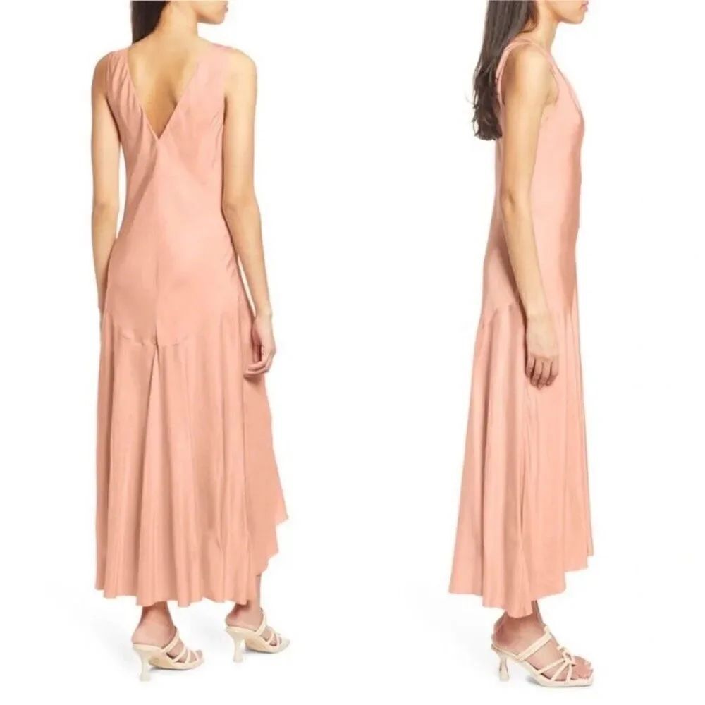 FRAME Savannah Sleeveless Maxi Dress Pink Clay $498